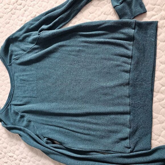 Victoria's Secret PINK teal long sleeved sweatshirt XS extra small - Picture 7 of 11
